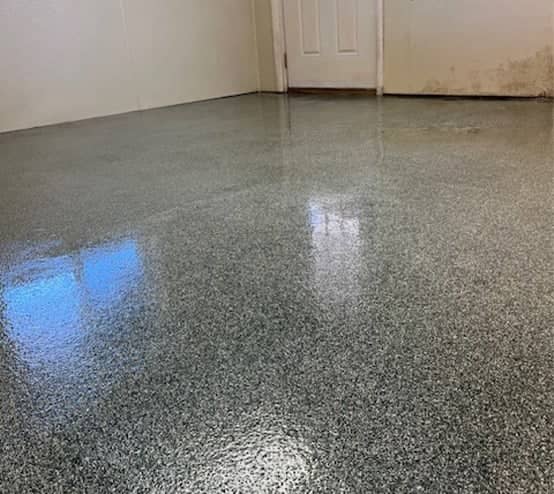 close-up of epoxy flooring for fire department