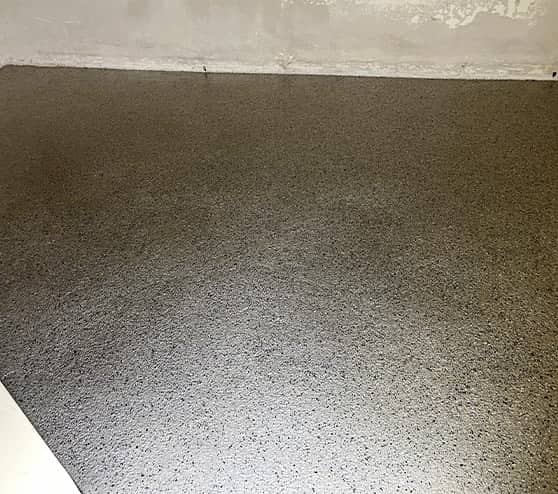 close-up of epoxy flake flooring for United States Postal Service Union Hall