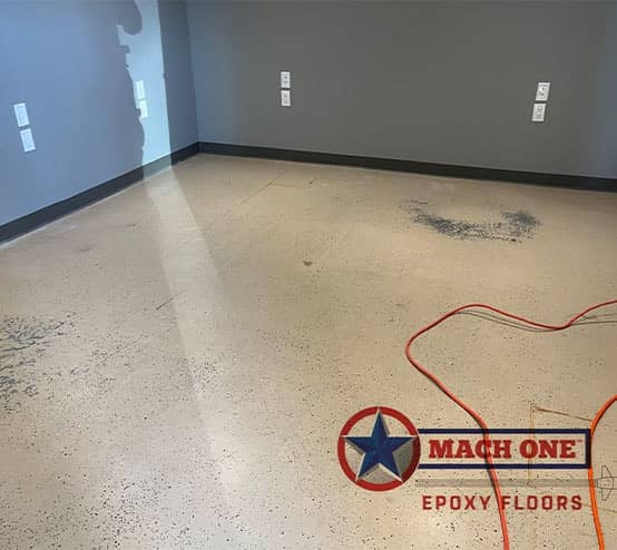 West End Fire Rescue room before new flooring installed
