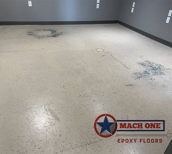West End Fire Rescue before the new epoxy flooring installed