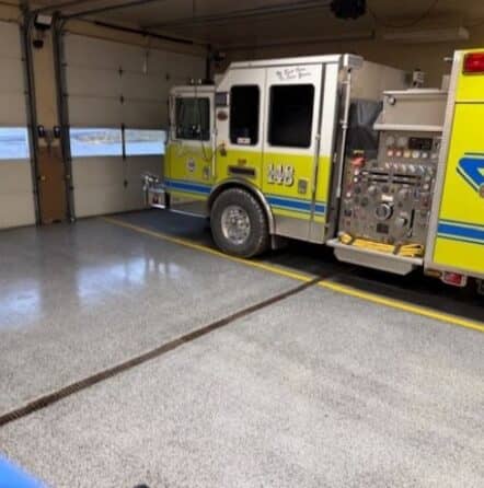 epoxy flake flooring for Volunteer Fire Department