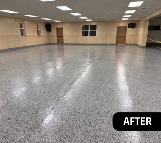 new graphite epoxy flake flooring installed for Volunteer Fire Department