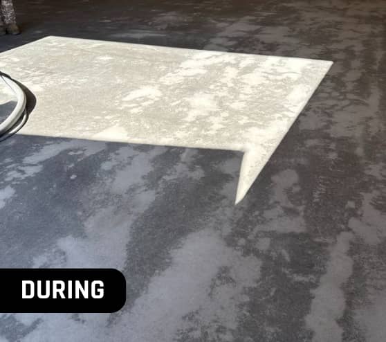 MACH ONE York Epoxy Flake Flooring During Project Homeowner