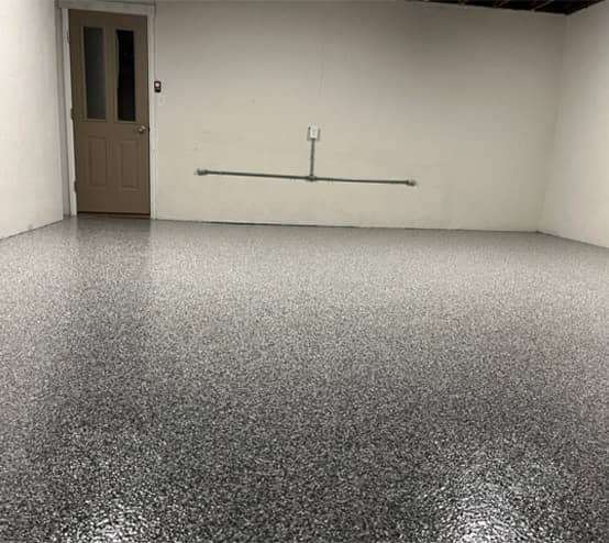 homeowner garage with new epoxy flooring for in york, pa