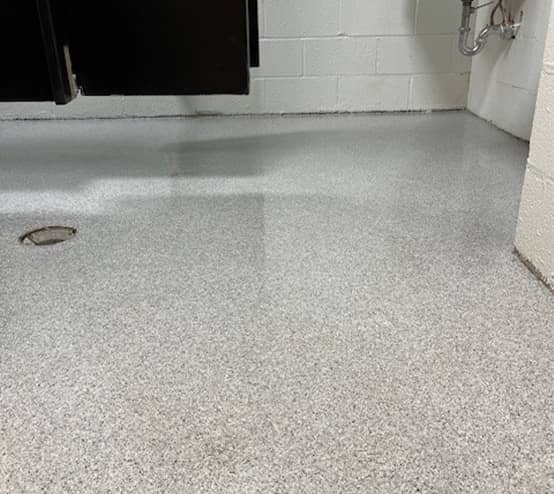 warehouse flooring with new epoxy flooring