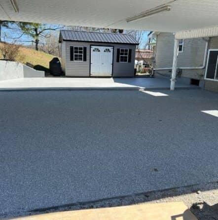 epoxy flooring newly installed for homeowner