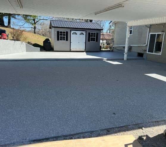 epoxy flooring newly installed for homeowner