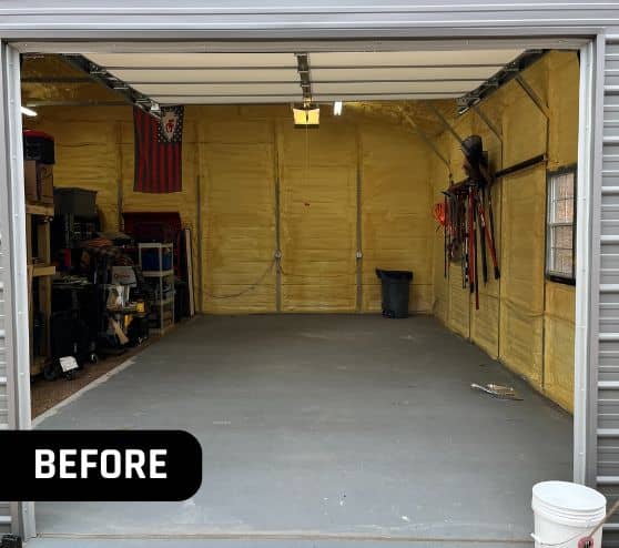 mach one® nashville west garage before new flooring