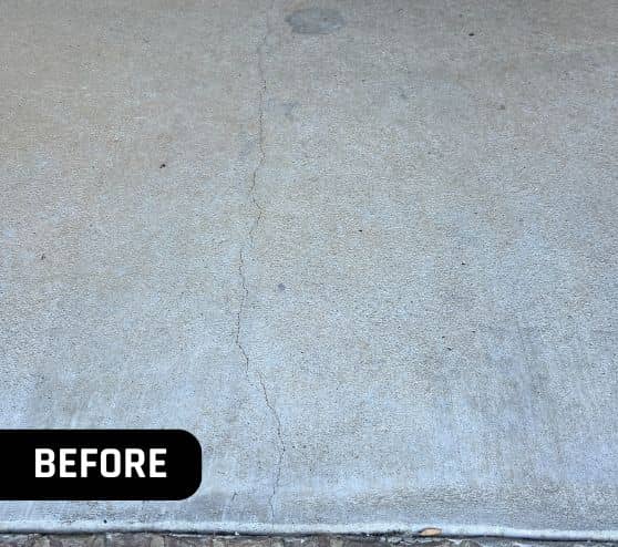 before portrait of homeowner porch with old concrete flooring