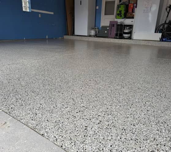 After Garage Floor Epoxy Project for Homeowner in New Baltimore, MI