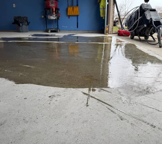 During Garage Floor Epoxy Project for Homeowner in New Baltimore, MI