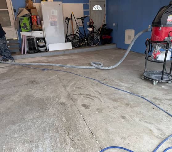 During Garage Floor Epoxy Work for Homeowner in New Baltimore, MI