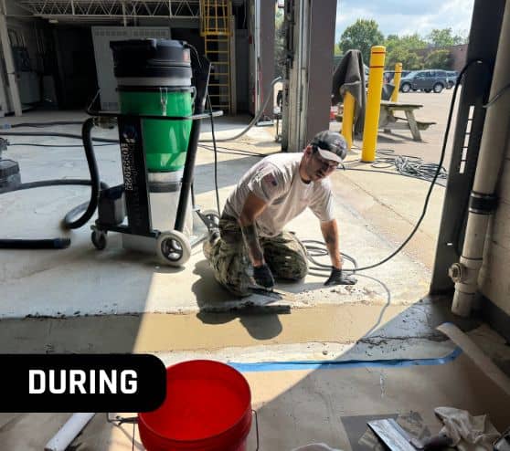 MACH ONE® installing new flooring or business owner