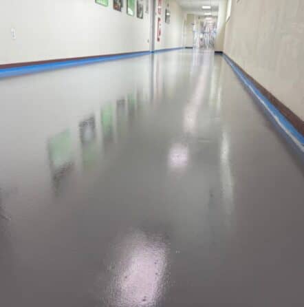 solid epoxy flooring for USPS Center