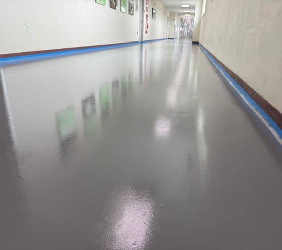 solid epoxy flooring for USPS Center