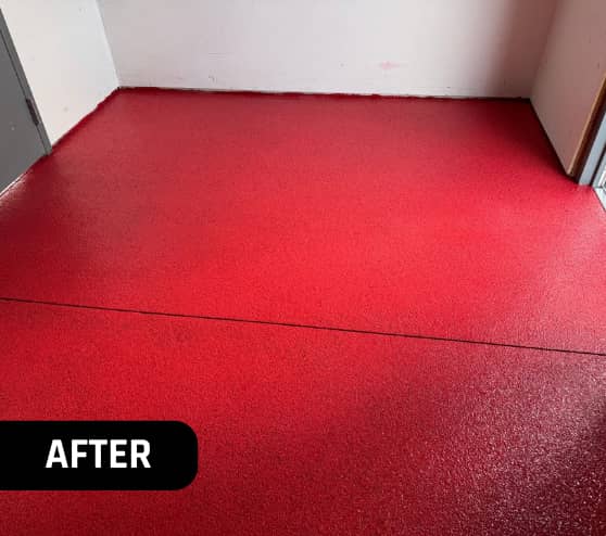 After Epoxy Flake Flooring 1 for Take 5 Oil Change in Chesterfield, MI