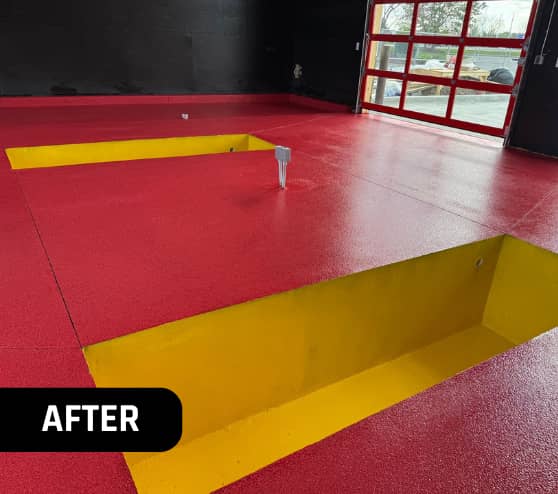 After Epoxy Flake Flooring 3 for Take 5 Oil Change in Chesterfield, MI