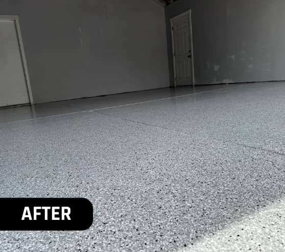 After Epoxy Flake Flooring for Homeowner in White Lake, MI
