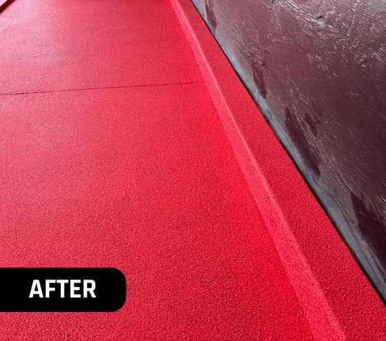After Epoxy Flake Flooring Project for Take 5 Oil Change in Chesterfield, MI