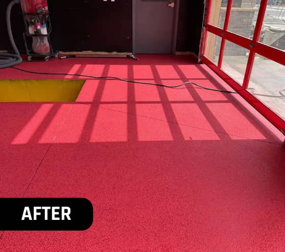 After Epoxy Flake Flooring for Take 5 Oil Change in Chesterfield, MI