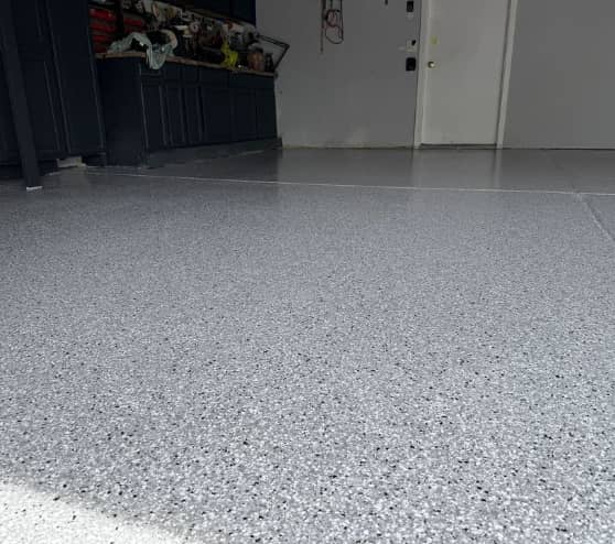 After Epoxy Flake Flooring Work for Homeowner in White Lake, MI