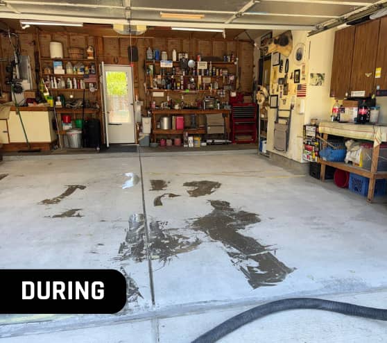 During Epoxy Flake Flooring for Homeowner Rochester Hills, MI