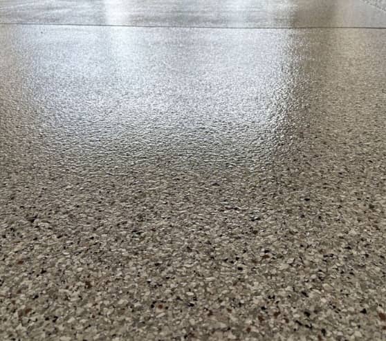 After Dakota Grey Epoxy Flake Flooring Project for Homeowner in Norfolk, VA