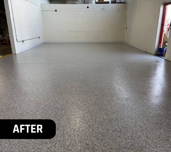 After Epoxy Flake Flooring for Paramount Sleep Company in Norfolk, VA