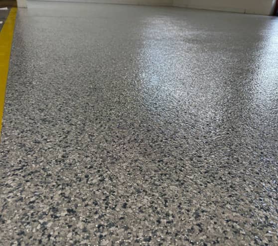After Epoxy Flake Flooring Project for Paramount Sleep Company in Norfolk, VA