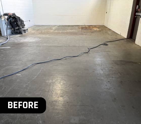 Before Epoxy Flake Flooring for Paramount Sleep Company in Norfolk, VA