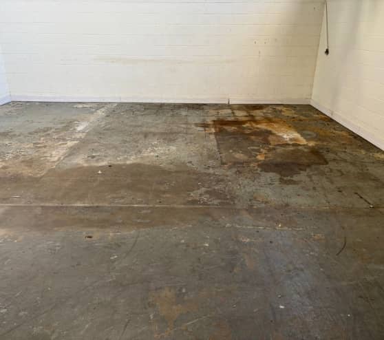 Before Epoxy Flake Flooring Project for Paramount Sleep Company in Norfolk, VA