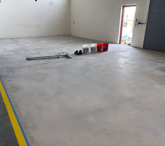 During Epoxy Flake Flooring Work for Paramount Sleep Company in Norfolk, VA
