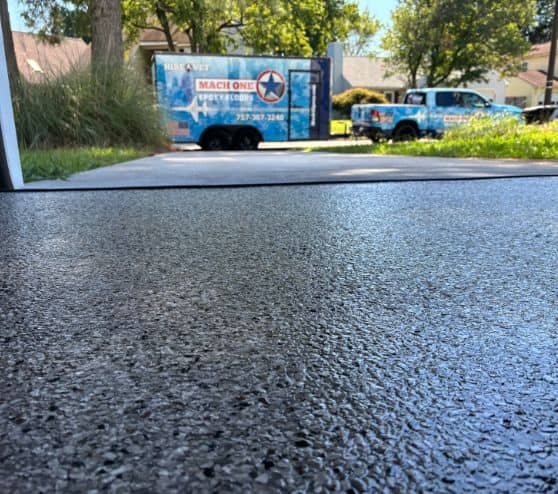 close-up of dakota grey flooring for homeowner garage