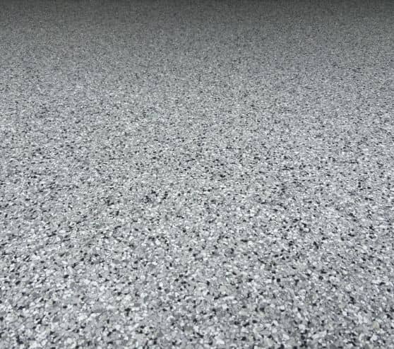close-up of epoxy flake flooring