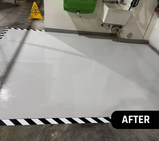 close-up of after portrait of commercial business with new flooring installed