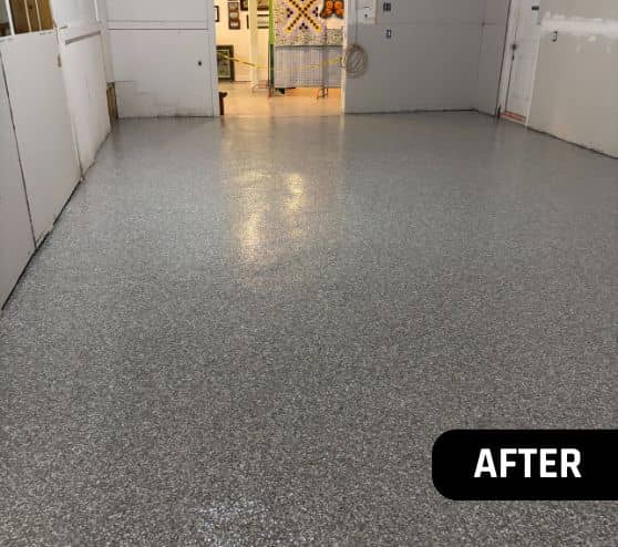 stoney creek epoxy flake flooring installed for mathews museum after portrait