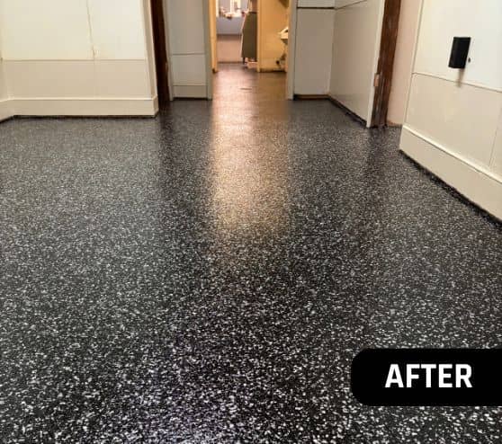 Knights of Columbus with new raven epoxy flooring installed