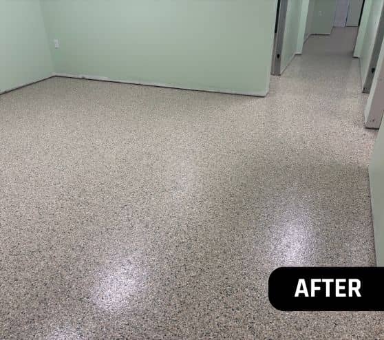 Lucky Pups Pet Wash with new epoxy flake flooring