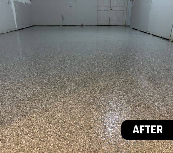 close-up of new stoney creek epoxy installed for mathews museum