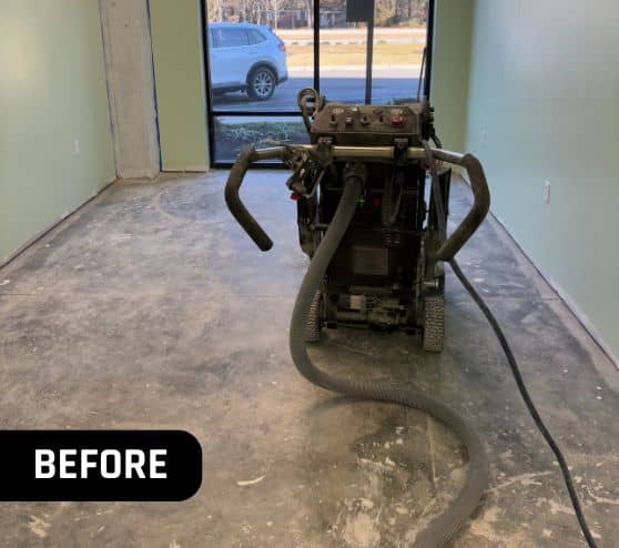 Lucky Pups Pet Wash interior with machine sitting on flooring
