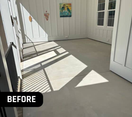 concrete floor patio before portrait
