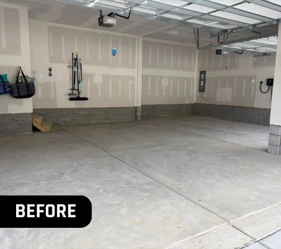 before portrait of old concrete flooring