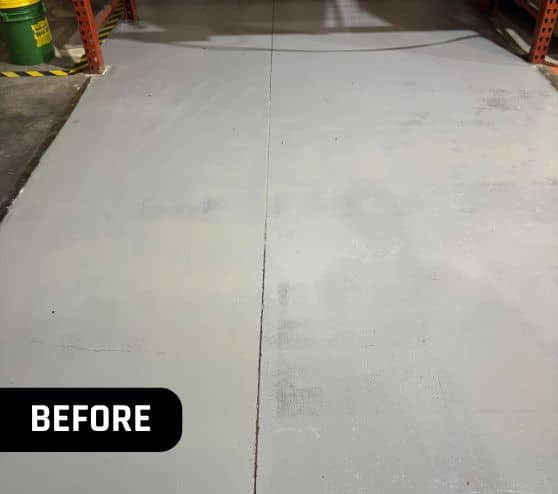 before portrait of commercial business with old flooring