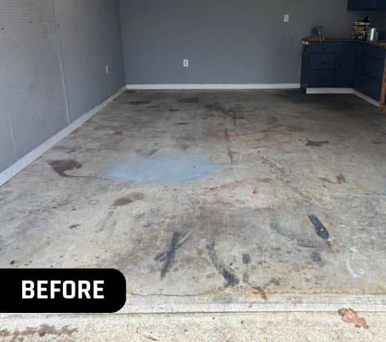 before portrait of homeowner garage