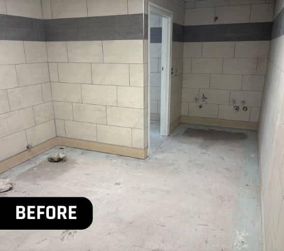 concrete flooring in First Landing State Park Bathroom