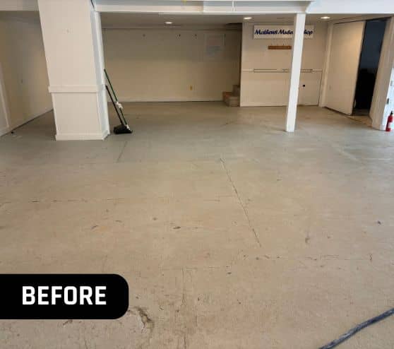 mathews museum with old concrete flooring before portrait