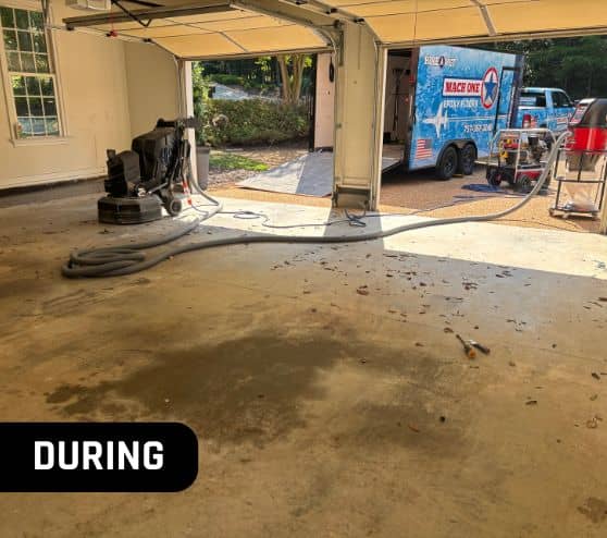MACH ONE® installing new flooring for homeowner two car garage