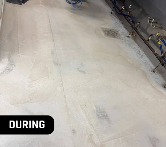 during portrait of steamers floor in progress