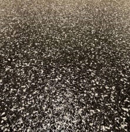 close-up of raven epoxy flooring for Knights of Columbus kitchen