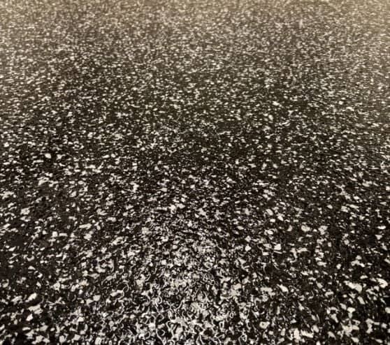 close-up of raven epoxy flooring for Knights of Columbus kitchen